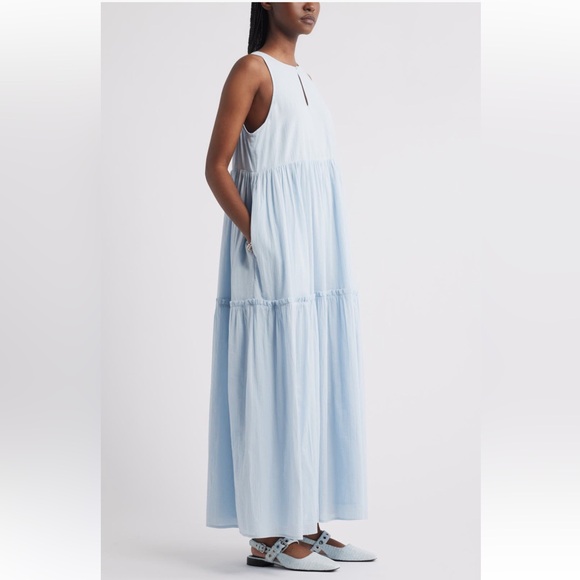NWT Treasure & Bond Sleeveless Tiered Cotton Gauze Maxi Sundress (XS) - Picture 3 of 9